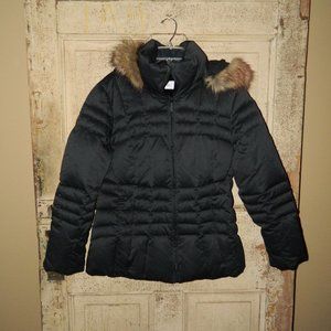 Calvin Klein Duck Down Hooded Puffer Coat Jacket Size Large